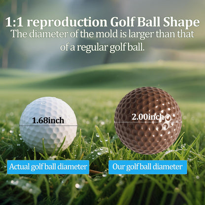Sidosir 2" Large Golf Ice Cube Ball Silicone Molds with Lid, 9-Cavity 3D Golf Gifts Ball Ice Maker Mold for Whiskey and Cocktails