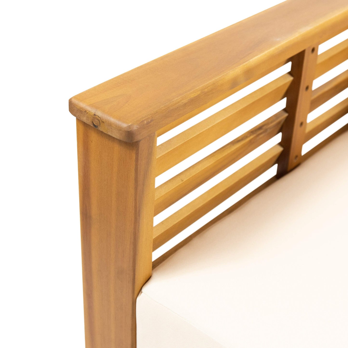 Christopher Knight Home Louver Club Chairs, Teak + Cream