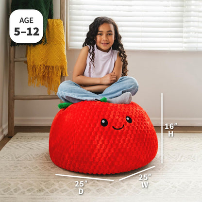 Big Joe Classic Bean Bag Chair, Mini Clouds Oat Smartmax, Durable Polyester Nylon Blend, 2 feet Round