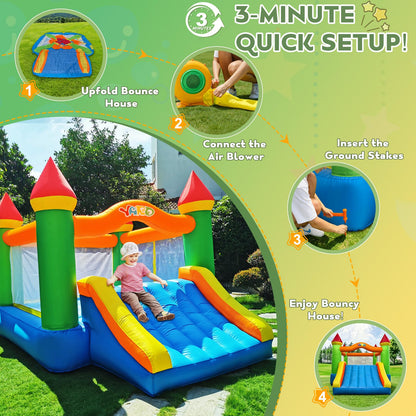 YARD Bounce House, Inflatable Bounce House with Slide for Kids 5-12, Bouncy House with Blower for Outdoor Backyard/Indoor, 12ft x 9ft x 8ft Bouncy Castle, Jump House for Adult Toddlers Kids Party