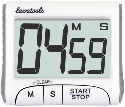 Lavatools KT1 Digital Kitchen Timer & Stopwatch, Large Display, Bold Digits, Simple Operation, Loud Alarm, Magnetic Kickstand for Cooking and Classroom