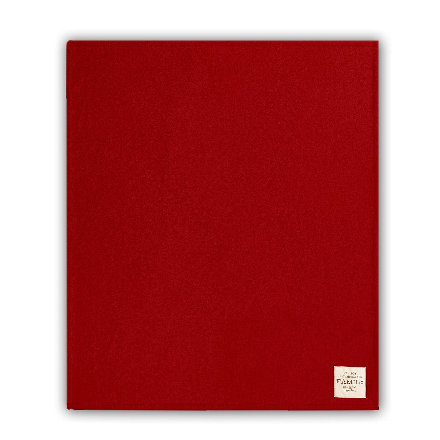 DEMDACO Cranberry Red Joy Family Snuggled 120 x 63 Fleece Mega Christmas Throw Blanket