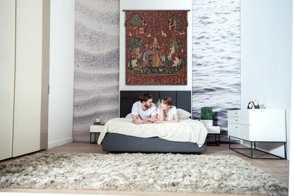 C Charlotte Home Furnishings Inc Smell Lady and the Unicorn Belgian Tapestry Wall Hanging | Viscose Cotton and Polyester Blend Wall Art | 82 in. x 60 in | Home Decor Accents