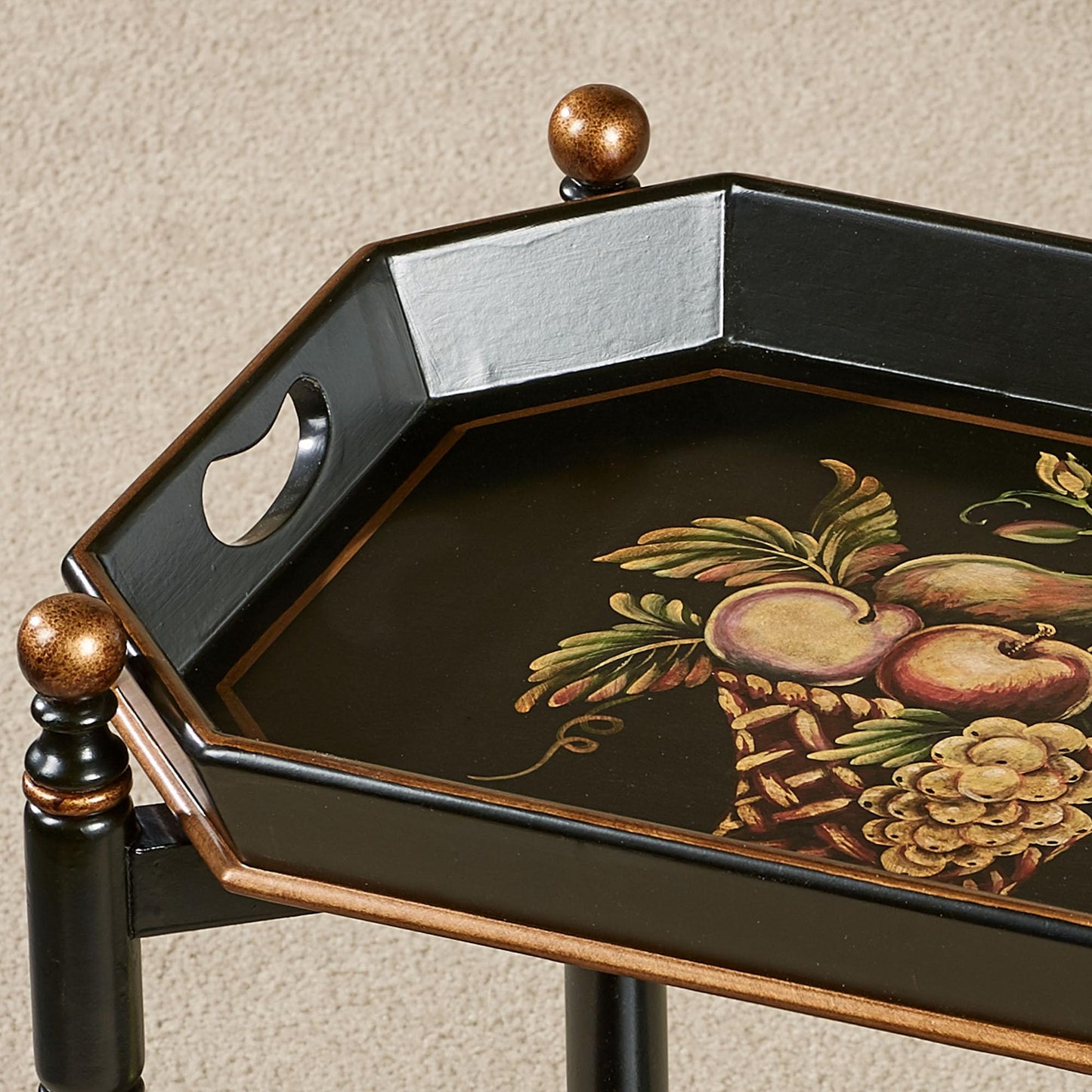 Touch of Class Noble Bounty Serving Cart Black
