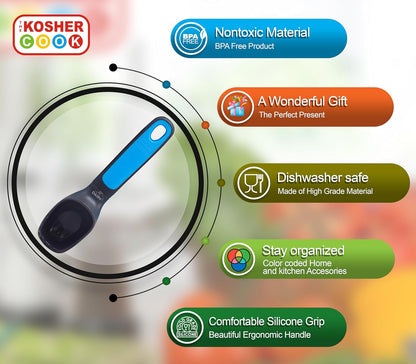 Dairy Blue Ice Cream Scooper - Non Stick Silicone for Serving Hot and Cold Foods, Kitchen Accessories