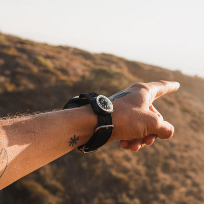 Sun Company GoCompass - Micro Orienteering Wrist Compass | Watch Band or Paracord Bracelet Compasses with Rotating Bezel