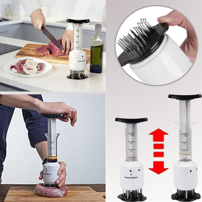 HMDIUM Stainless Steel Meat Injector - 1 Pack Seasoning Injector Marinade Injector for BBQ Turkey Chicken - Flavor Tenderizer Syringe for Poultry Cooking