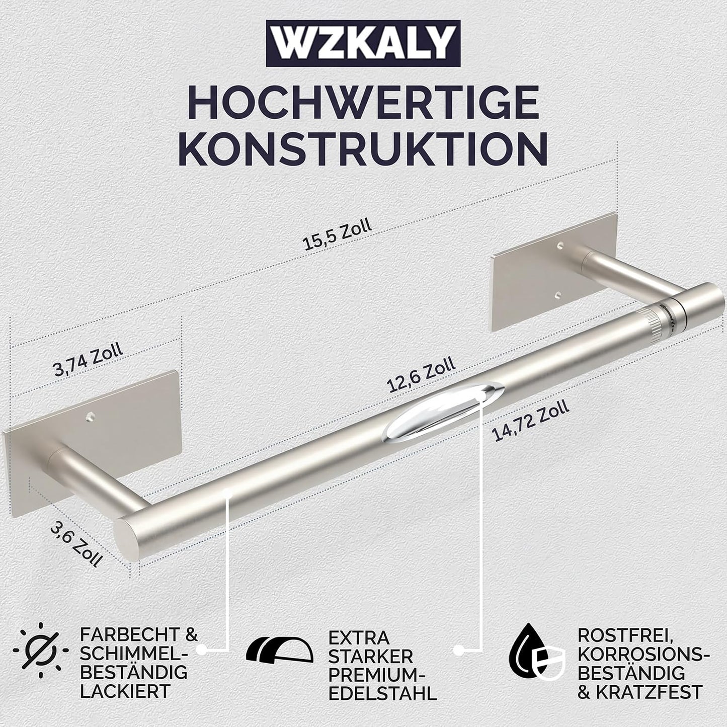 WZKALY Paper Towel Holder Under Cabinet, Self Adhesive or Wall Mounted SUS304 Stainless Steel Paper Towel Holder for Kitchen, Bathroom, Farmhouse, Barbecue and Laundry (Silver)