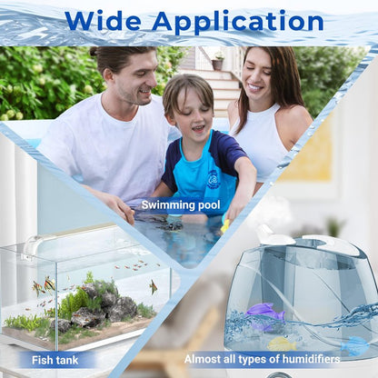 Funmit Humidifier Cleaning Fish, 6 Pack Humidifier Cleaner for Humidifiers and Fish Tanks, Purifies Water, Prevents Hard Water Build-Up, Reduces Scale, Blue