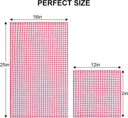 12 Pack Sets, 16 25 Inch 12 12 Inch Kitinjoy Cotton Kitchen Towels and Dishcloths x & X Dish Towels Bulk, Super Soft