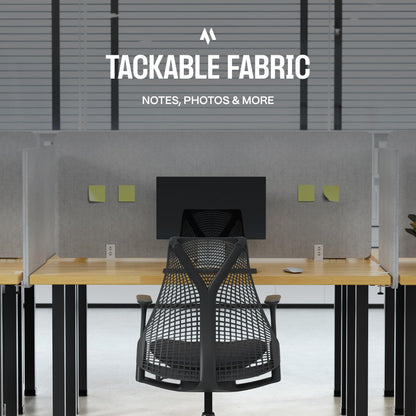 Universal Desk Privacy Panel – Heavy-Duty Desk Divider & Office Partition - Privacy Screen for Workspaces & Cubicles (2-Pack, 60" x 24")