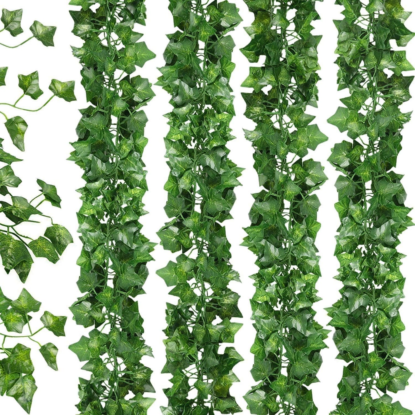 SO CAL PRO Fake Ivy Leaves, Artificial Greenery Vines for Room Decor, Faux Vines Wedding Decor (6 Strands)