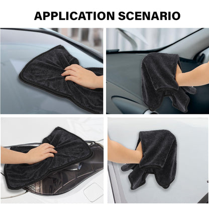 Ecopandy Shiny Cleaning Wipes, 3Pack Shiny Cloths Drying Towels,Shower Doors Drying Towels,16 * 16" Streak Free Glass Window Car Mirror Super Absorben Microfiber Cleaning Cloths (3pcs Grey 16 * 16″)