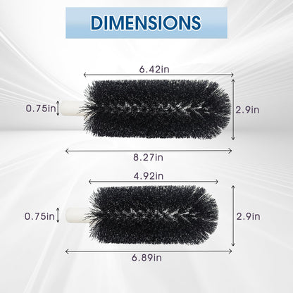 BRS-1722 Glass Washer Brush Replacement Part, Compatible with Bar Maid SS-100, SS-101, A-200, A-205, Standard Brushes Set: 4 Pcs 6-Inch Brushes and 1 Pcs 7.5-Inch Brush