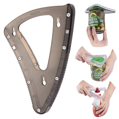 Uinxan Jar Opener for Weak Hand & Seniors with Arthritis,Handheld & Under Kitchen Cabinet-Twist Off Bottle Caps,One-Handed Magnetic Lid Open,Unique Gadget–Gift for Elderly,Women&Men (Black)