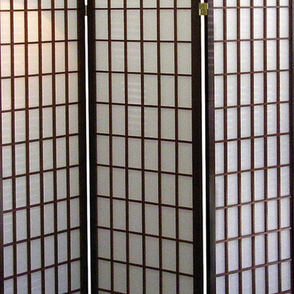 70" Tall 3 Panel Screen, Room Divider, Japanese Style with Cherry