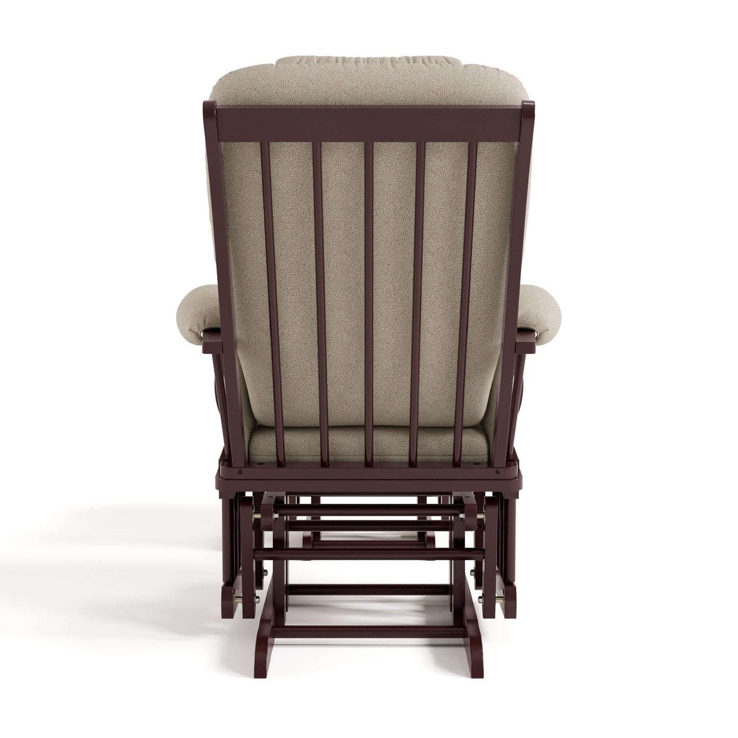 Storkcraft Tuscany Custom Glider and Ottoman with Free Lumbar Pillow (Espresso/Taupe Swirl) - Cleanable Upholstered Comfort Rocking Nursery Chair with Ottoman