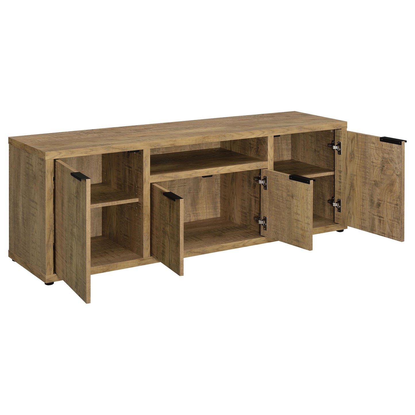 Coaster Home Furnishings - Tabby - Engineered Wood - 60-inch TV Stand with 4 Doors, Center Shelf - Living Room - Mango - 701702