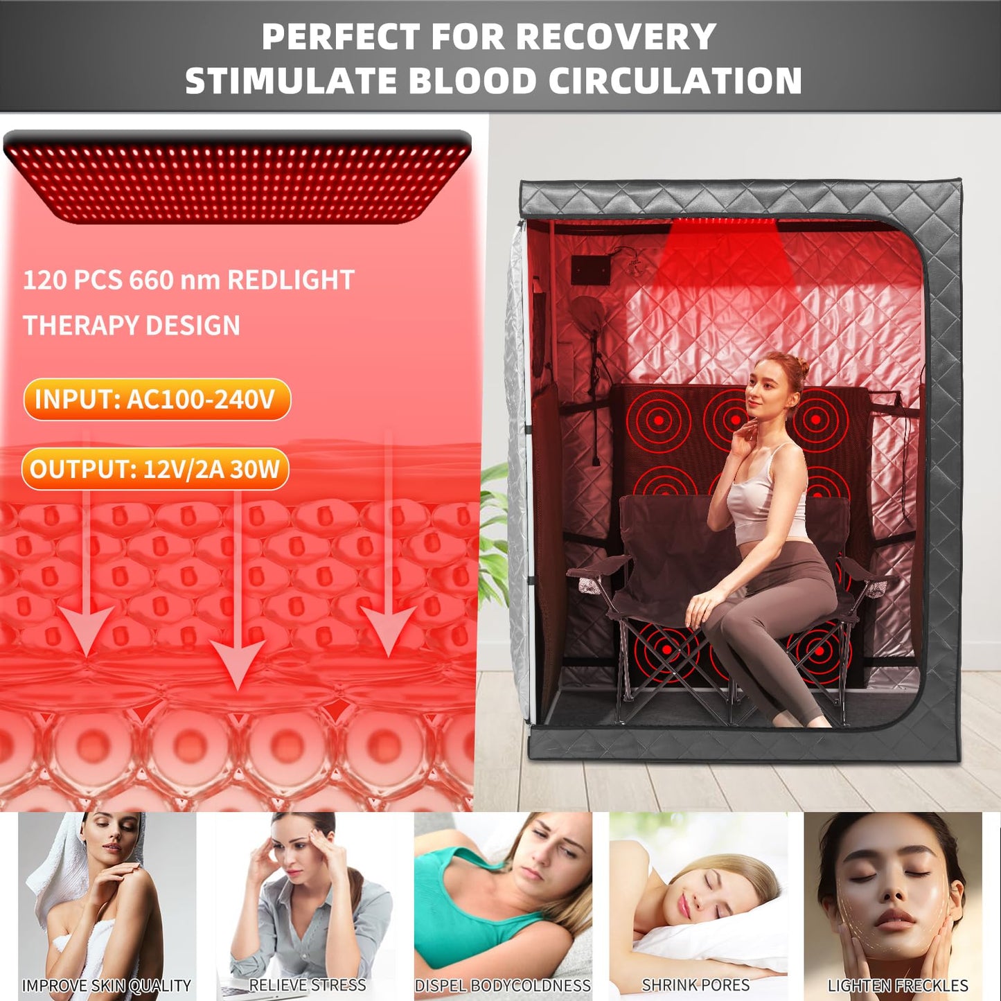 iDOTODO Full Body Portable Personal Infrared Saunas for Home, 2 Person Sauna Tent, at Home Sauna, Portable Infrared Sauna Two-Person Sauna Tent with 2 Foldable Chairs, Remote Control