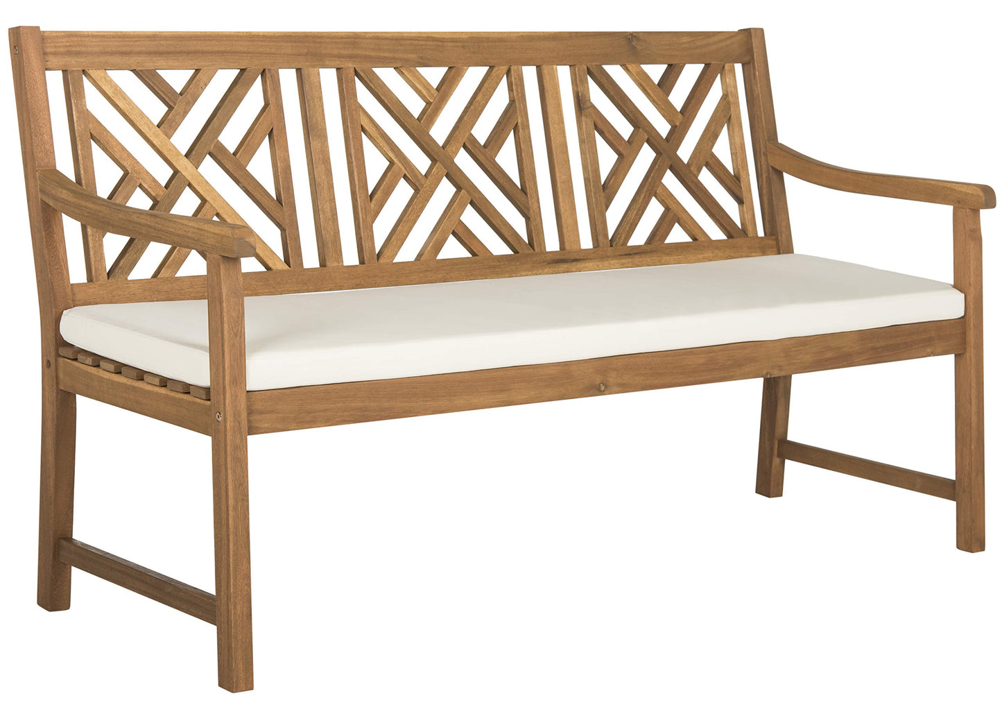 Safavieh PAT6738A Outdoor Collection Bradbury 3 Seat Bench