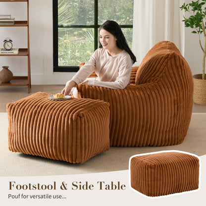 Oversized Bean Bag Chair for Living Room Furniture Bean Bag Chairs for Adults- Small Couch & Lounge Accent Chair for Living Room Chairs or Bedroom