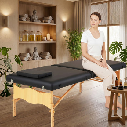 AceOrbit 73" x 33" x 24" Low Level Portable Folding Massage Table Adjustable Physical Exercise Therapy Bed Folding Massage Table for Spa Yoga Exercise Tattoo Home Training Station for Rehabilitation