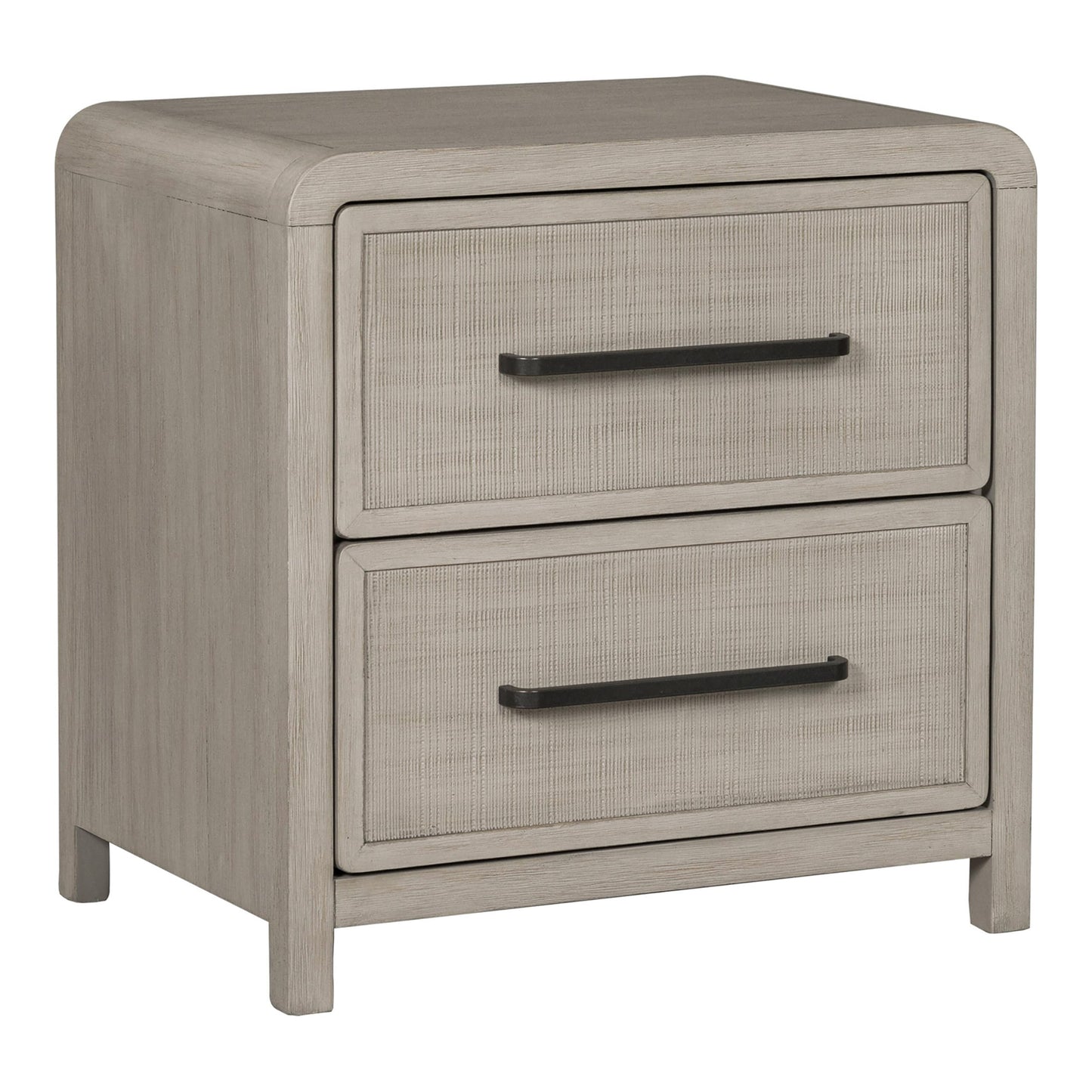 Furniture of America Austin Modern Solid Wood 24-inch 2-Drawer Nightstand with USB Ports, Cedar Bottom Drawer, No Assembly Required for Bedroom, Guest Room, Natural Oak