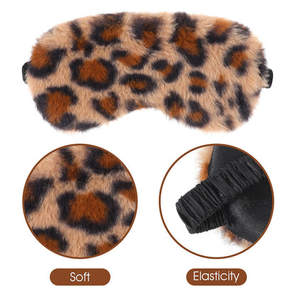 2 Pack Plush Sleeping Eye Mask Soft Plush Eye Mask Fuffy Eye Cover Comfortable Sleep Mask Blindfold Rainbow Faux Fur Eye Shade for Women, Men and Kids Travel Nap Sleeping 565488_2_3pL1H9vJ3