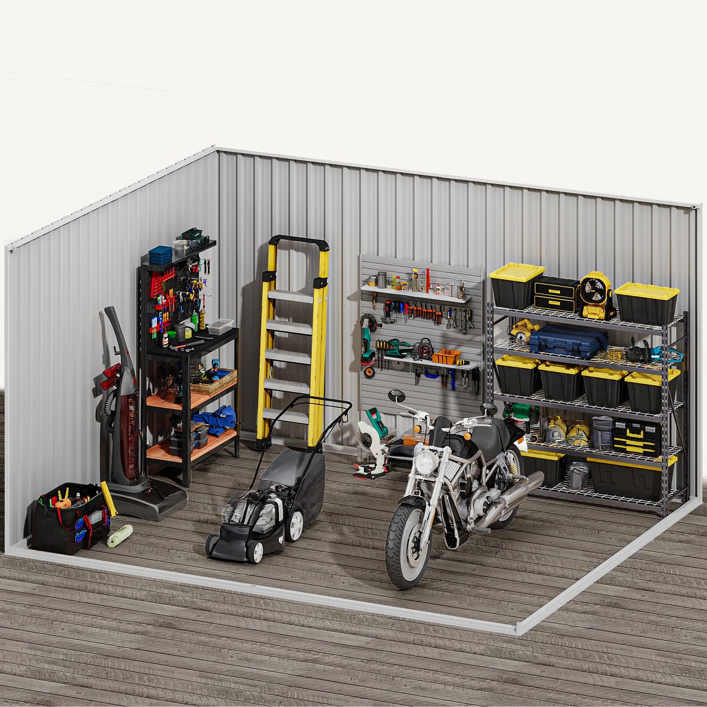 DWVO 10'x8' Large Metal Outdoor Storage Shed, Heavy Duty Tool Storage Sheds for Backyard Patio Lawn - Ideal for Bicycles, Garden Tools, and Lawn Equipment, Easy-to-Assemble, Dark Gray
