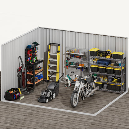 DWVO 10'x8' Large Metal Outdoor Storage Shed, Heavy Duty Tool Storage Sheds for Backyard Patio Lawn - Ideal for Bicycles, Garden Tools, and Lawn Equipment, Easy-to-Assemble, Dark Gray