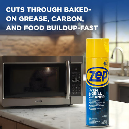 Zep Heavy-Duty Oven and Grill Cleaner - 19 oz (Case of 2) ZUOVGR19 - Dissolves Grease on Contact, on Burners, Grates and Drip Pans