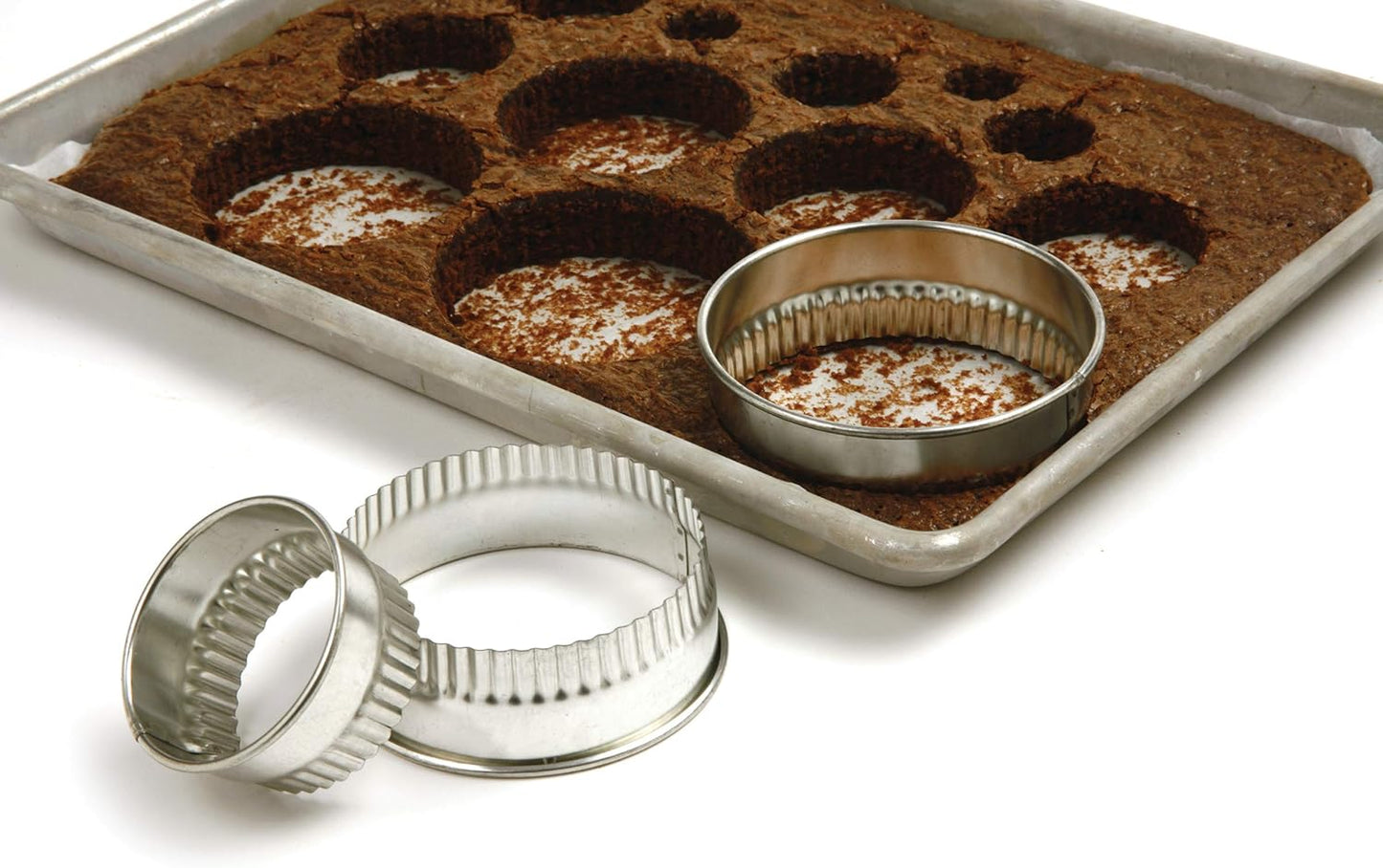 Norpro Round Biscuit/Cookie Cutters, 11 Pieces, 4 Inch Diameter, Silver