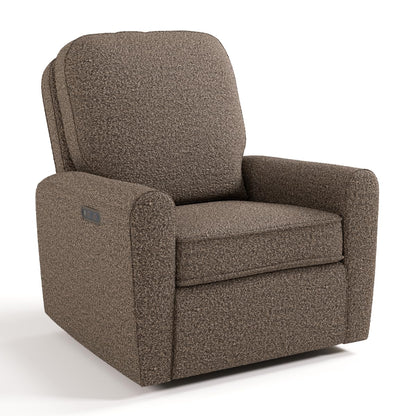 Storkcraft Amalfi Deluxe Power Recliner Swivel Glider – Premium Electronic Nursery Rocking Chair, Oeko-TEX 100 Certified, Includes Dual-USB Charging Port with USB-A & USB-C (Mountain Brown Boucle)