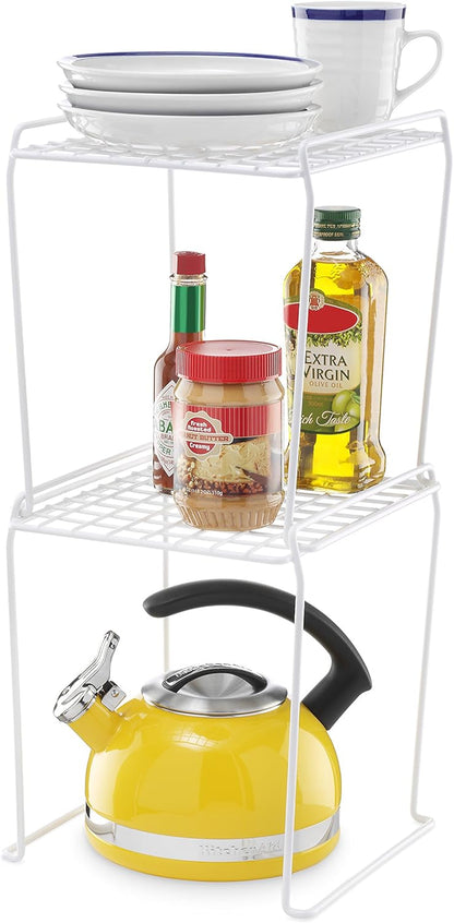 12.88" Whitmor Tall Stacking Shelf White