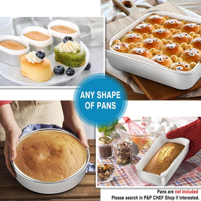 Cake Pan Liner Roll, 4 Pack, P&P CHEF Nonstick Baking Parchment Paper for Round, Square, Oval Bakeware
