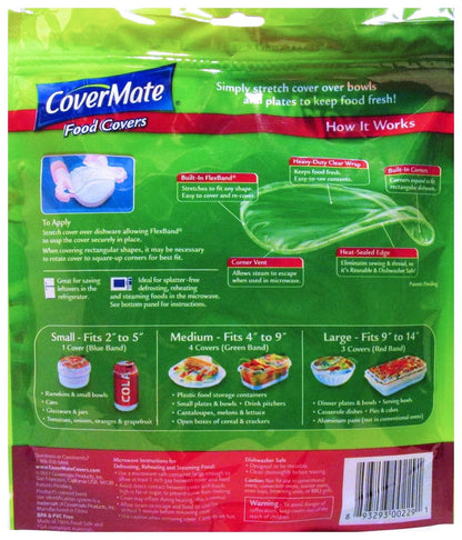 CoverMate Stretch-to-Fit Food Covers