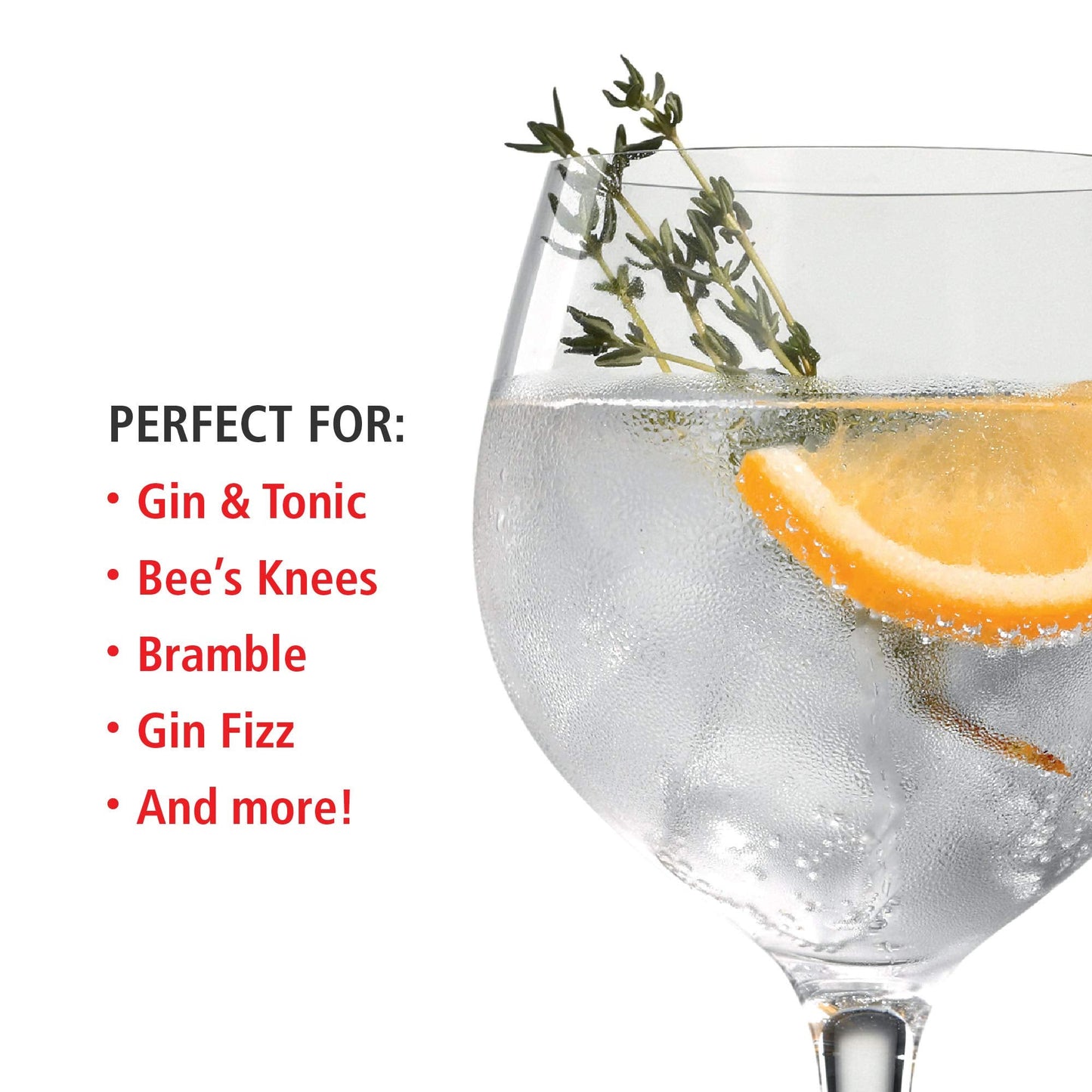 Spiegelau Gin and Tonic Glasses Set of 4, Crystal Balloon Cocktail Glasses for Gin Drinks, Spritzers and Mocktails, European-Made Glassware for Home Bar, Kitchen and Outdoor Party, 21 oz