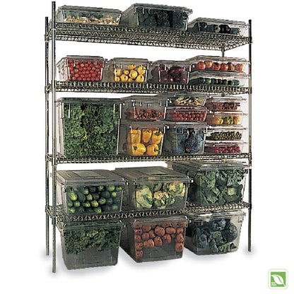 Rubbermaid Commercial Products Food Storage Box/Tote for Restaurant/Kitchen/Cafeteria, 2 Gallon, White (FG350700WHT) (Pack of 2)