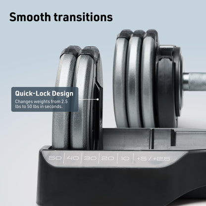 Nordictrack 55 lb Select-a-Weight Dumbbell Pair