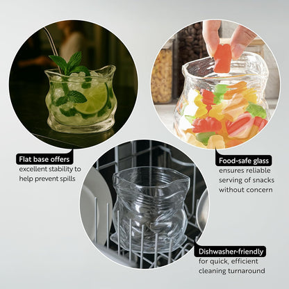 12 1 Restaurantware Ounce Glass Milk Carton Reusable Milk Carton Creamer - Durable Serve Cream Milk or Juice Clear