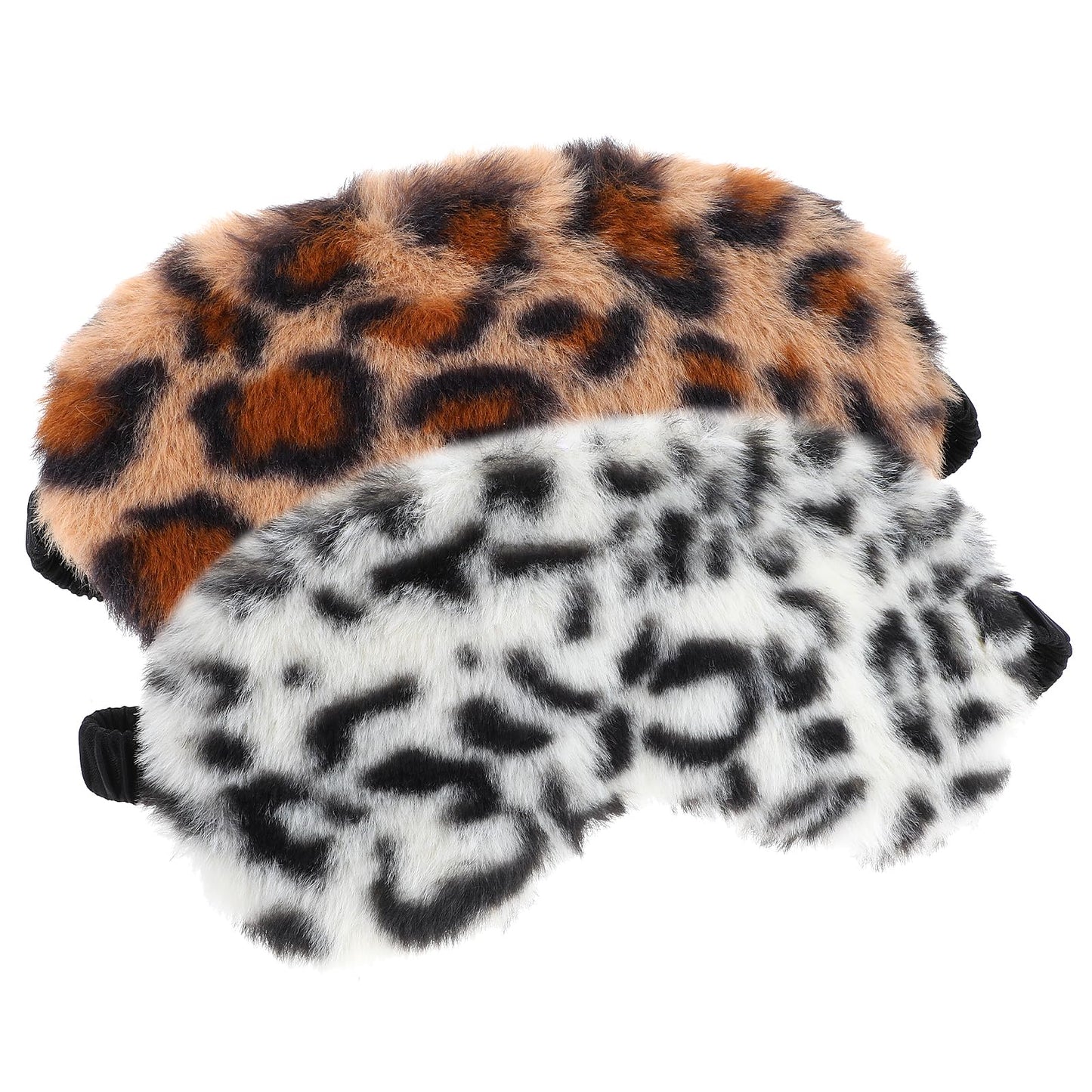 2 Pack Plush Sleeping Eye Mask Soft Plush Eye Mask Fuffy Eye Cover Comfortable Sleep Mask Blindfold Rainbow Faux Fur Eye Shade for Women, Men and Kids Travel Nap Sleeping 565488_2_3pL1H9vJ3