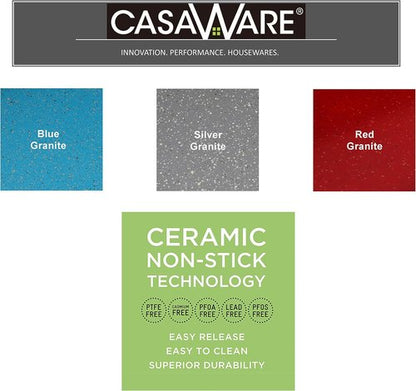 CasaWare Toaster Oven Baking Sheet - 10-Inch Interior Size with 1.5-Inch Handle | Silver Granite Finish