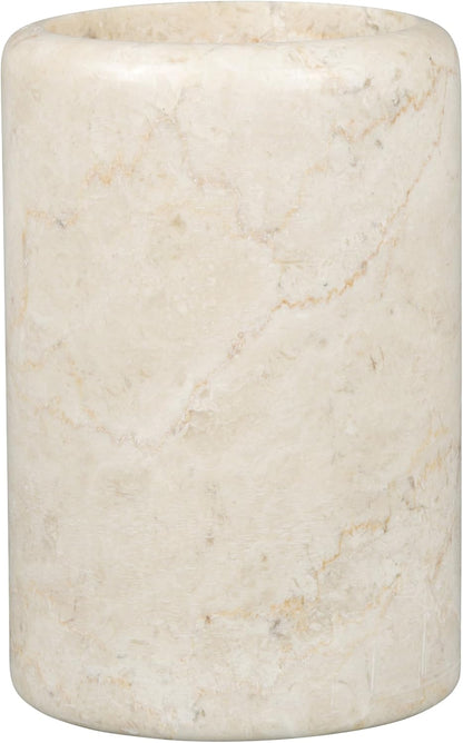 3.5 4.5 Inch Creative Home Natural Champagne Marble Tumbler Solid Stone Toothbrush Holder Cup Bathroom Vanity Makeup
