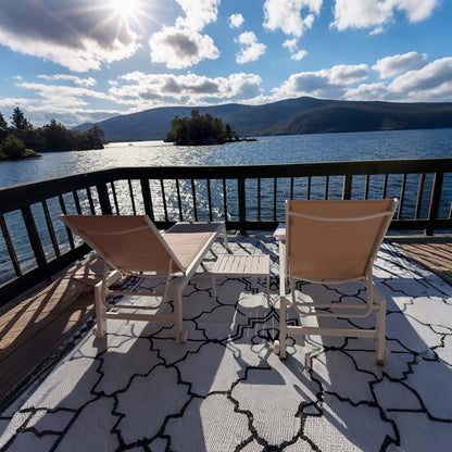 PURPLE LEAF Outdoor Chaise Lounge Set Adjustable Sunbathing Recliner with Side Table for Poolside Beach Patio Outside Aluminum Chaise Lounger Khaki