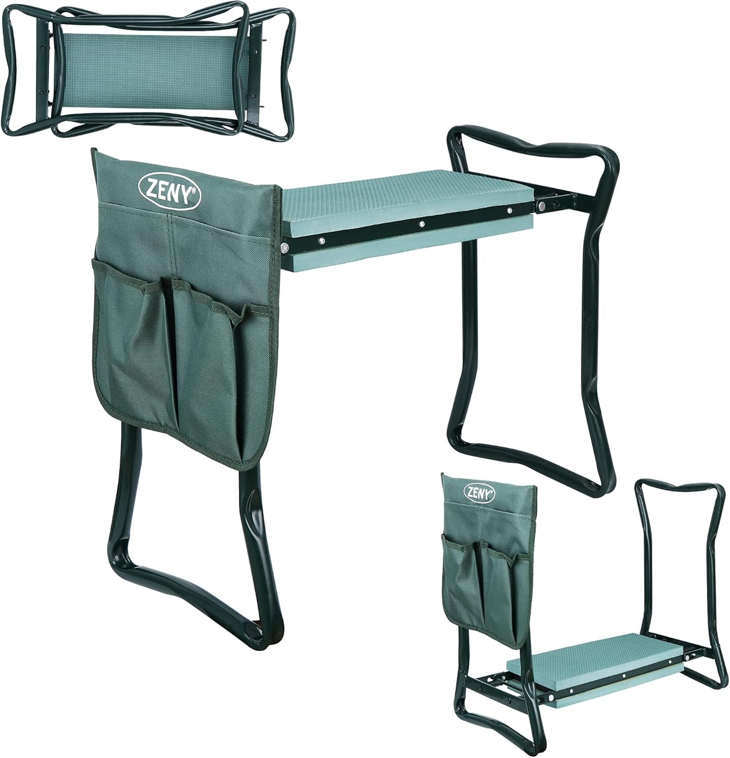 ZENY Folding Garden Kneeler Seat Gardening Workseats Portable Garden Bench Stool with Thicken Foam Kneeling Pad
