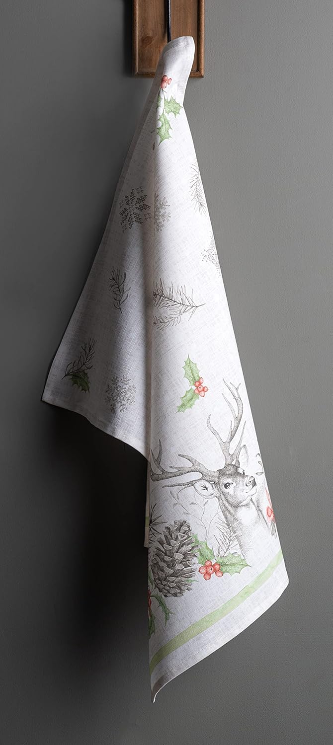 Maison d' Hermine Kitchen Towel, 100% Cotton Quick Dry Cleaning Dishtowel, Set of 3 for Gifts, Dining, Home