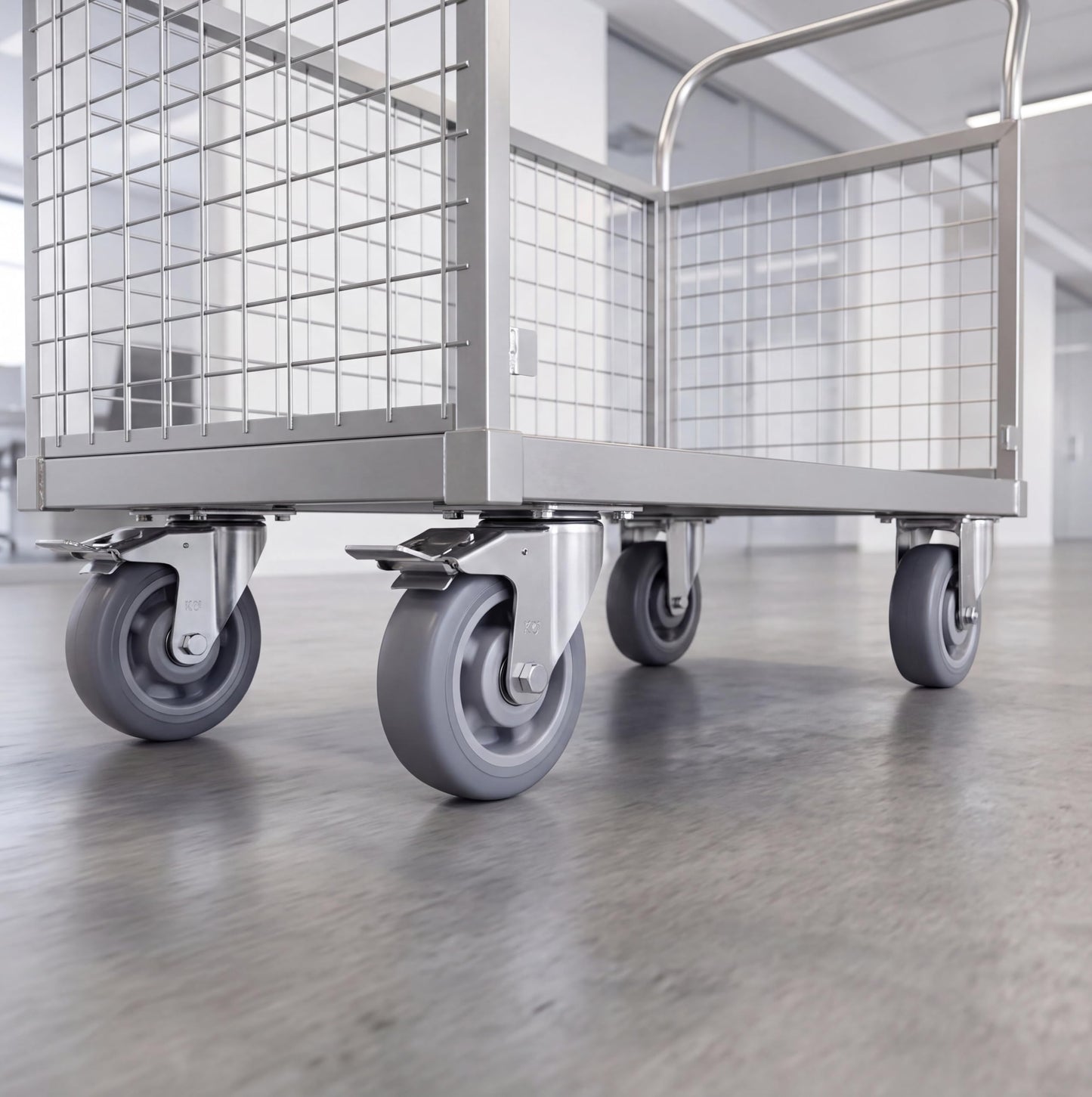 Platform Truck Cart with Cage,2200 lbs Capacity,6-in-1 Multi-Purpose Heavy Duty Foldable Flatbed Cart with Swivel Wheels,Quiet&Smooth Rolling Utility Hand Cart for Grocery,Laundry,Garage,Warehouse
