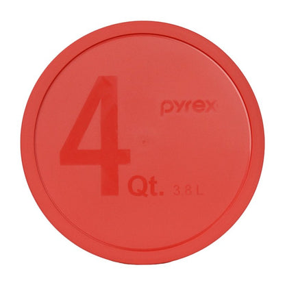 Pyrex (1) 322-PC Green, (1) 323-PC Orange, (1) 325-PC Blue, and (1) 326-PC Red Mixing Bowl Lids (FOR PYREX MIXING BOWLS ONLY) - Made in the USA