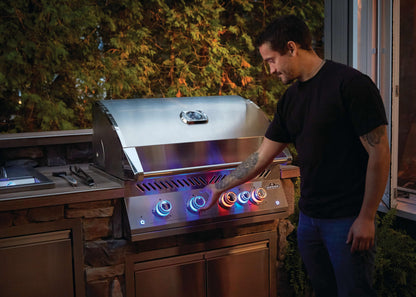 Napoleon Built-In 700 Series 32-inch Natural Gas Grill Head with Infrared Rear Burner - BIG32RBNSS-1-4 Main Burners, Infrared Rear Burner, Stainless Steel, Included Rotisserie Kit