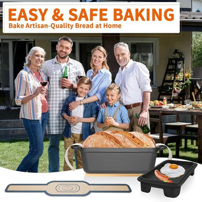 Cast Iron Combo Cooker by [Brand Name] - 2.5QT Pre-Seasoned Dutch Oven & Grill Pan | Versatile Skillet for Searing & Baking